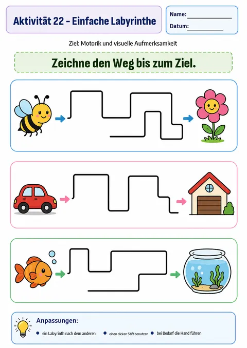 Aktivität: einfache Labyrinthe