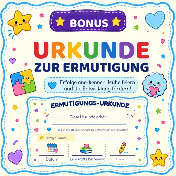 Bonus: Ermutigungs-Urkunde