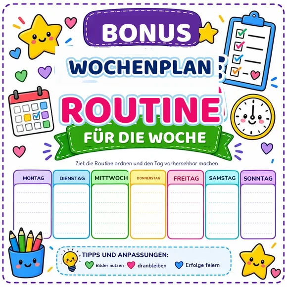 Bonus: Wochenplan für die Routine